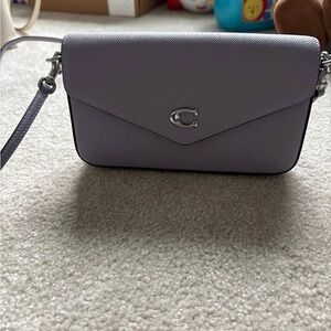 Coach Lavender Crossbody Bag with Silver Hardware